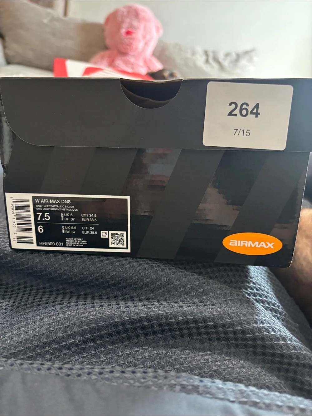 Nike Silver and Gray Running Shoes with Air Pod Sole